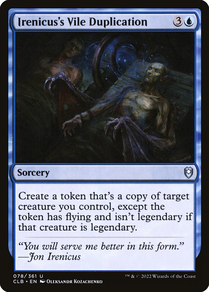 Irenicus's Vile Duplication 78 (Commander Legends: Battle for Baldur's Gate)  - Foil | Good Games Cannington