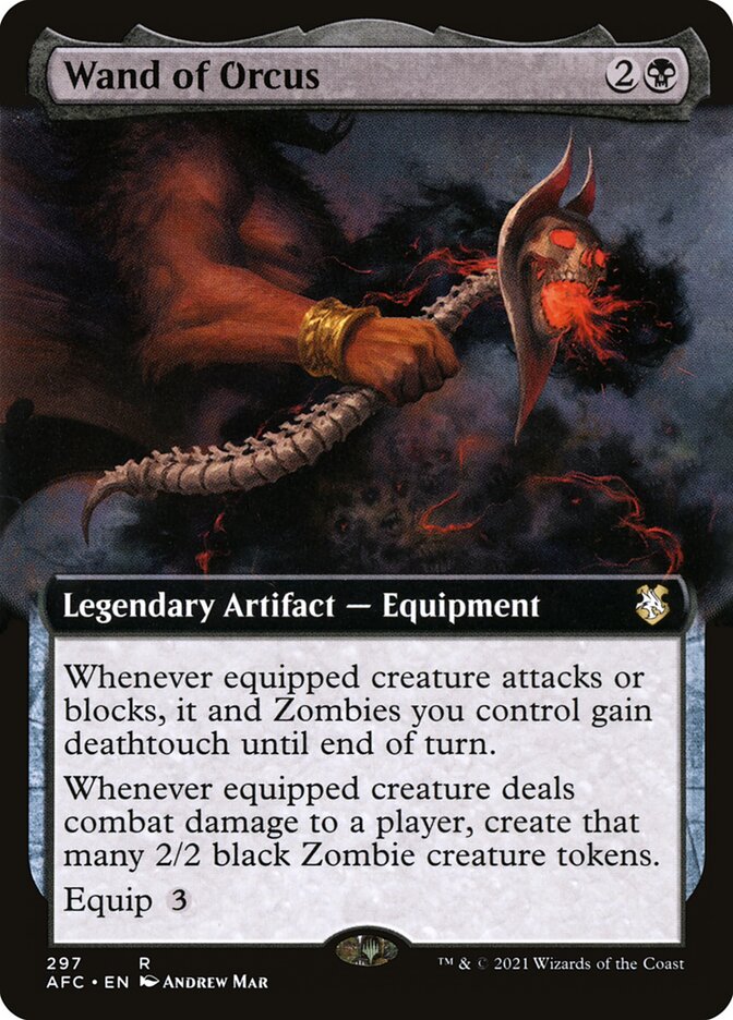 Wand of Orcus Extended Art 297 (Commander: Adventures in the Forgotten Realms)  | Good Games Cannington
