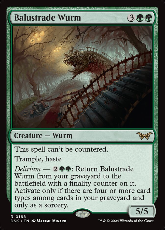 Balustrade Wurm 168 (Duskmourn: House of Horror)  | Good Games Cannington