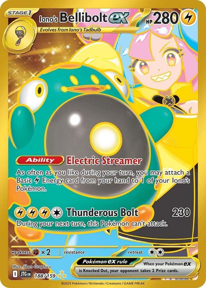 Iono's Bellibolt ex 188/159 (SV09: Journey Together)  - Holofoil | Good Games Cannington