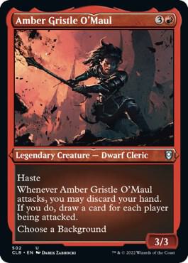 Amber Gristle O'Maul 502 (Commander Legends: Battle for Baldur's Gate)  - Etched Foil | Good Games Cannington