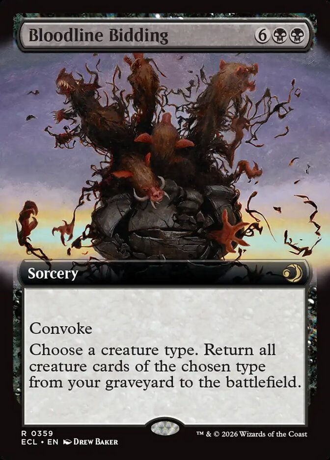 Bloodline Bidding  359 (Lorwyn Eclipsed)  - Extended Art Foil | Good Games Cannington