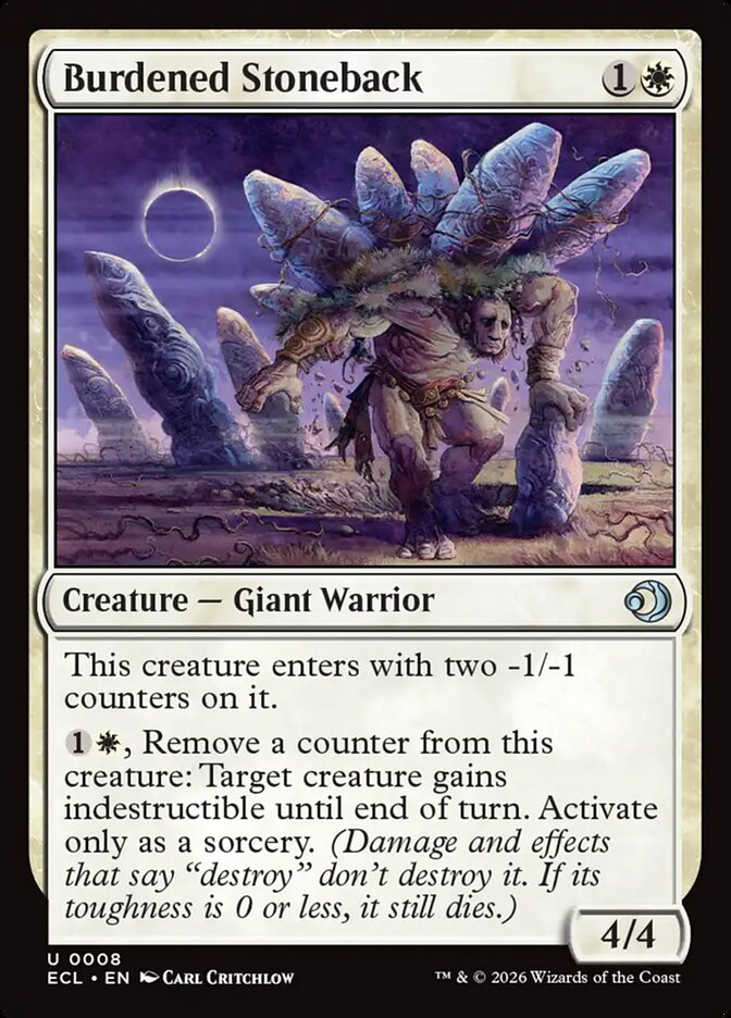 Burdened Stoneback 8 (Lorwyn Eclipsed)  - Foil | Good Games Cannington