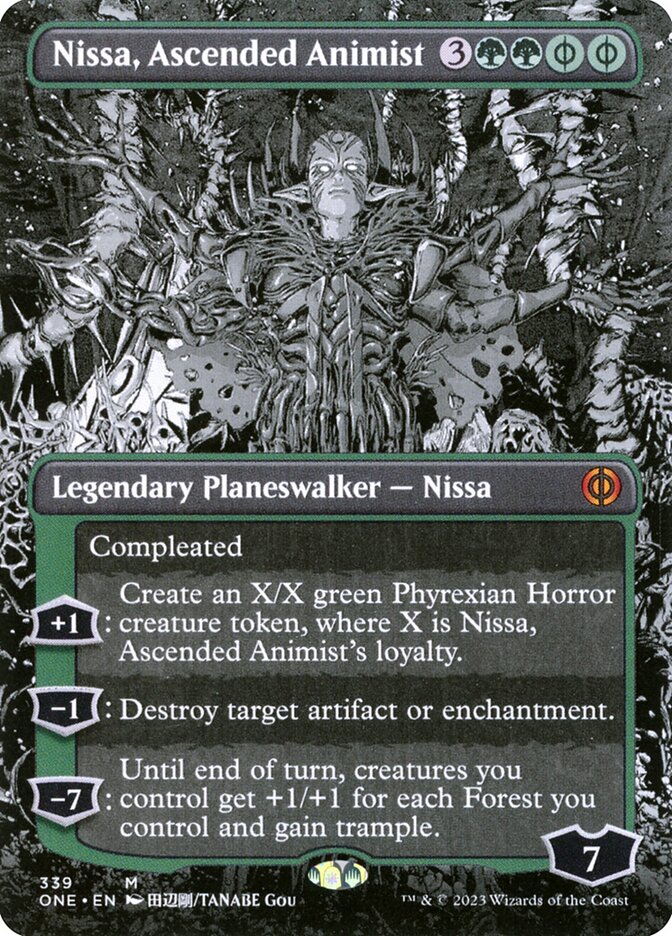 Nissa, Ascended Animist 339 (Phyrexia: All Will Be One)  - Borderless | Good Games Cannington