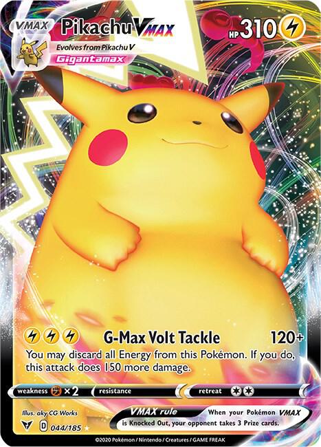 Pikachu VMAX 044/185 (SWSH04: Vivid Voltage)  - Holofoil | Good Games Cannington