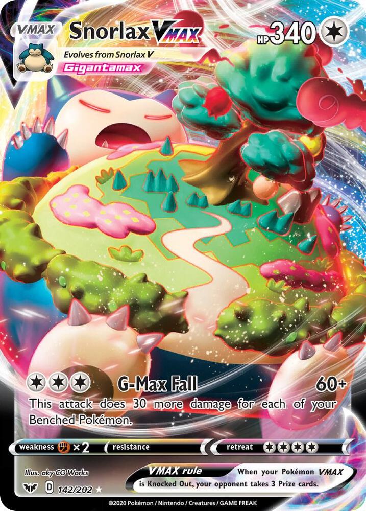 Snorlax VMAX 142/202 (SWSH01: Sword & Shield Base Set)  - Holofoil | Good Games Cannington