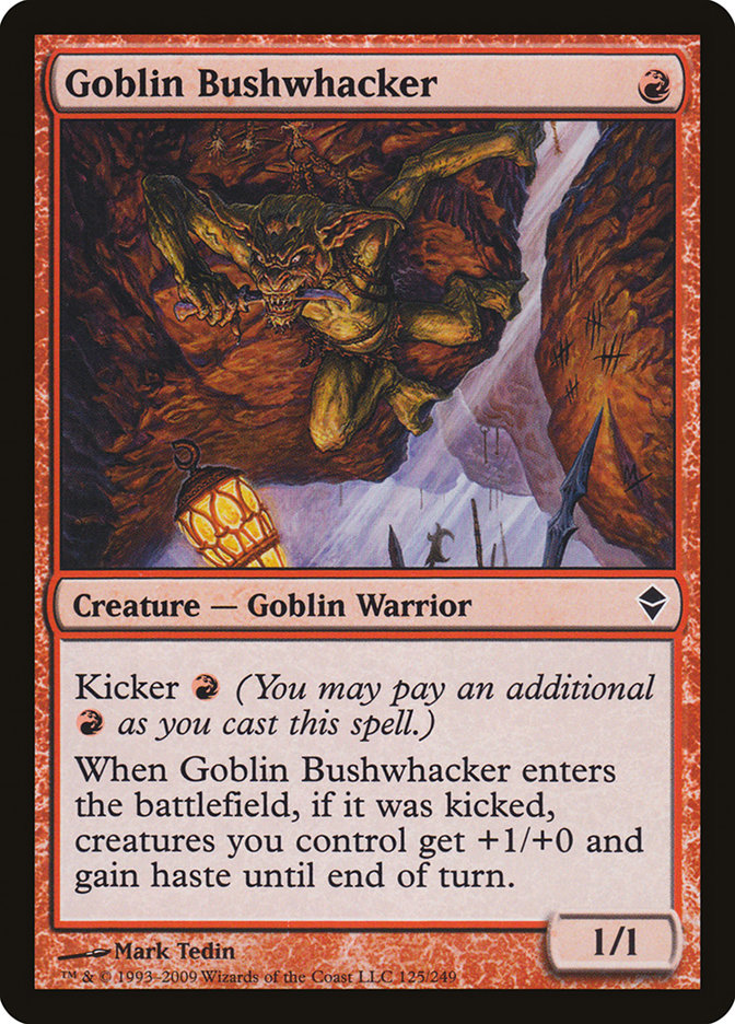 Goblin Bushwhacker 125/249 (Zendikar)  - Foil | Good Games Cannington