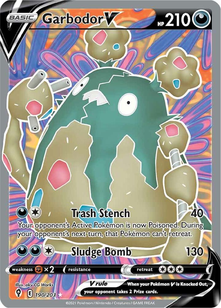 Garbodor V Full Art (SWSH07: Evolving Skies)  - Holofoil | Good Games Cannington