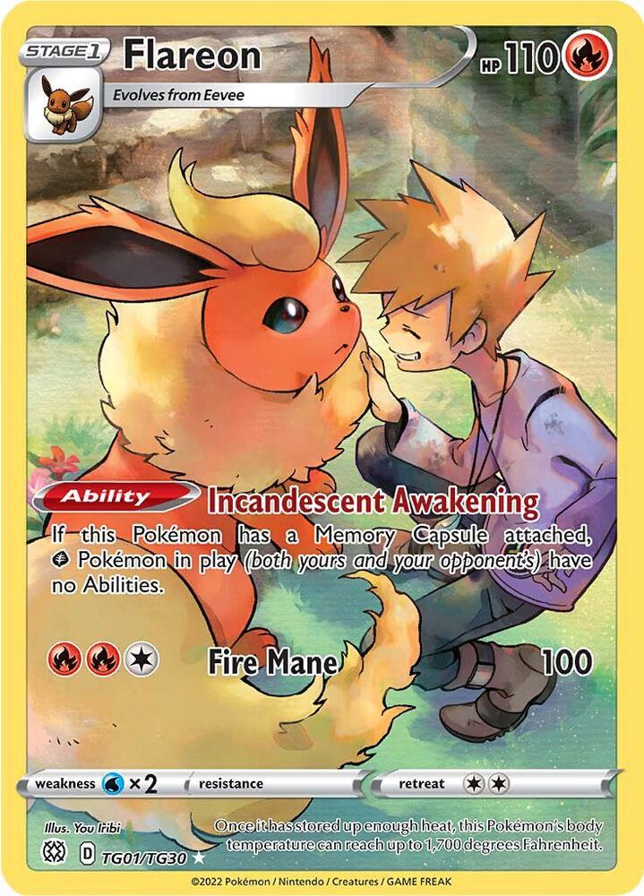 Flareon TG01/TG30 (SWSH09: Brilliant Stars Trainer Gallery)  - Holofoil | Good Games Cannington