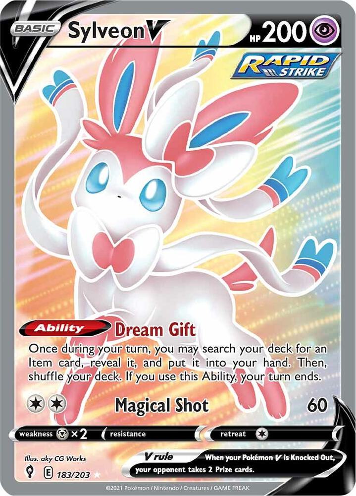 Sylveon V 183/203 (SWSH07: Evolving Skies)  - Holofoil | Good Games Cannington