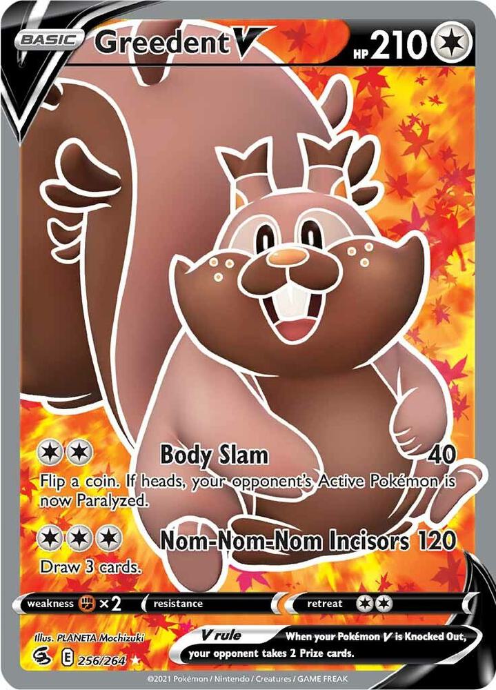 Greedent V Full Art 256/264 (SWSH08: Fusion Strike)  - Holofoil | Good Games Cannington