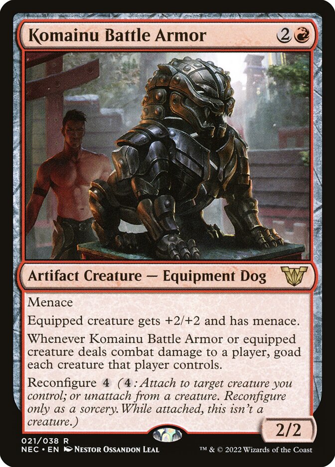 Komainu Battle Armor 21/38 (Commander: Kamigawa: Neon Dynasty)  | Good Games Cannington