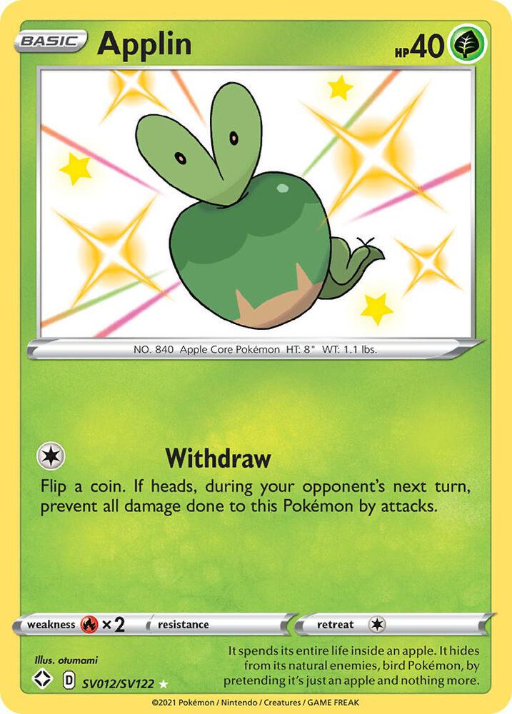 Applin SV012/SV122 (Shining Fates: Shiny Vault)  - Holofoil | Good Games Cannington