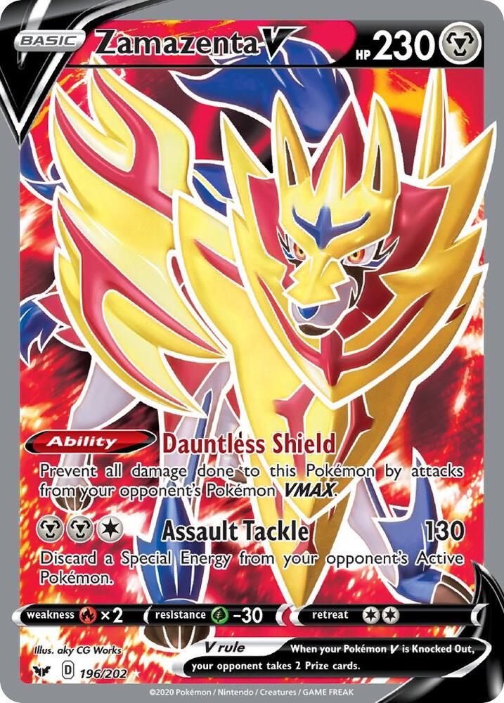 Zamazenta V 196/202 (SWSH01: Sword & Shield Base Set)  - Holofoil | Good Games Cannington