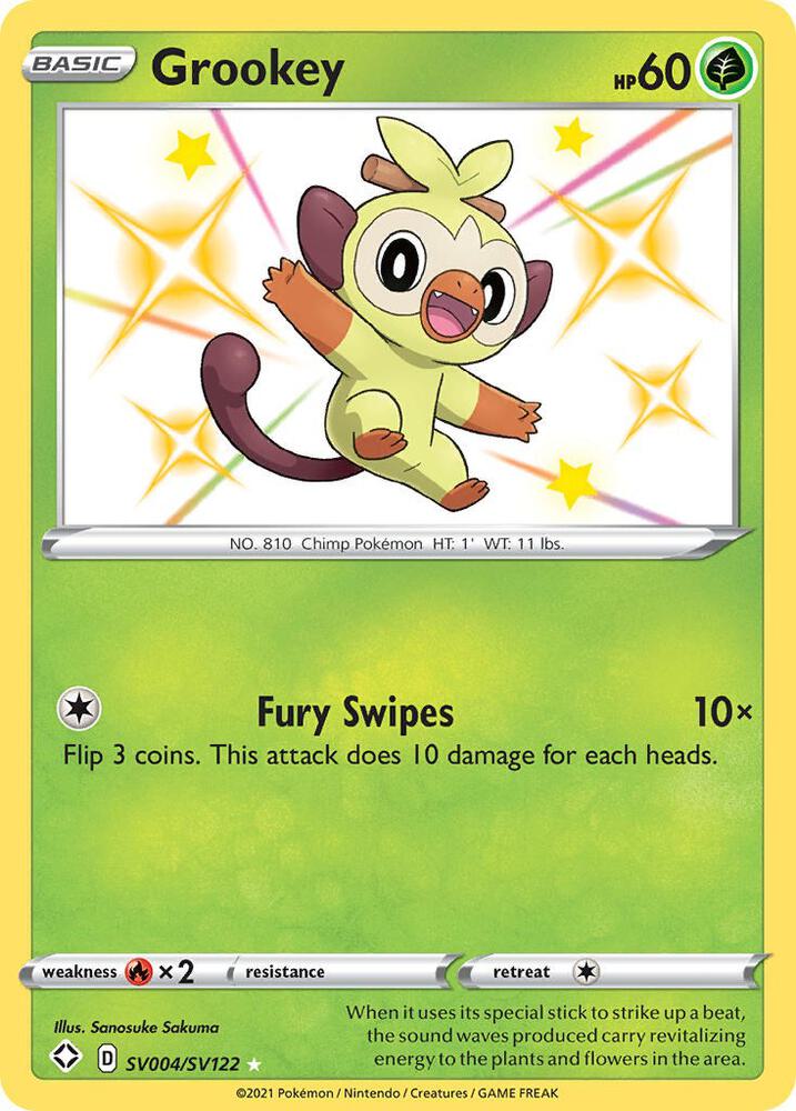Grookey SV004/SV122 (Shining Fates: Shiny Vault)  - Holofoil | Good Games Cannington