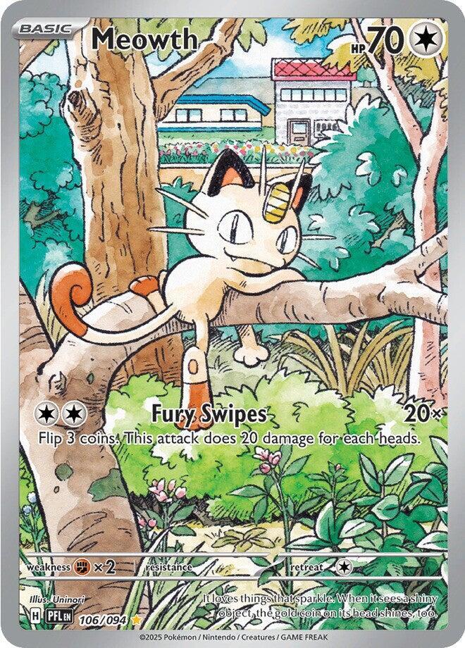 Meowth (ME02: Phantasmal Flames)  - Holofoil | Good Games Cannington