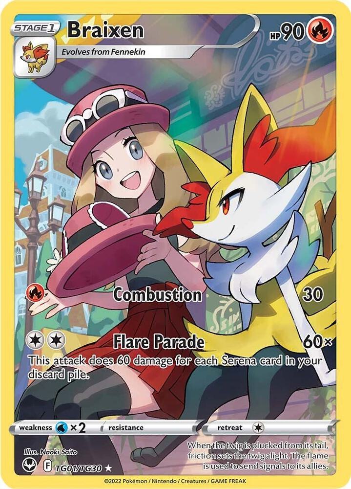 Braixen TG01/TG30 (SWSH12: Silver Tempest Trainer Gallery)  - Holofoil | Good Games Cannington