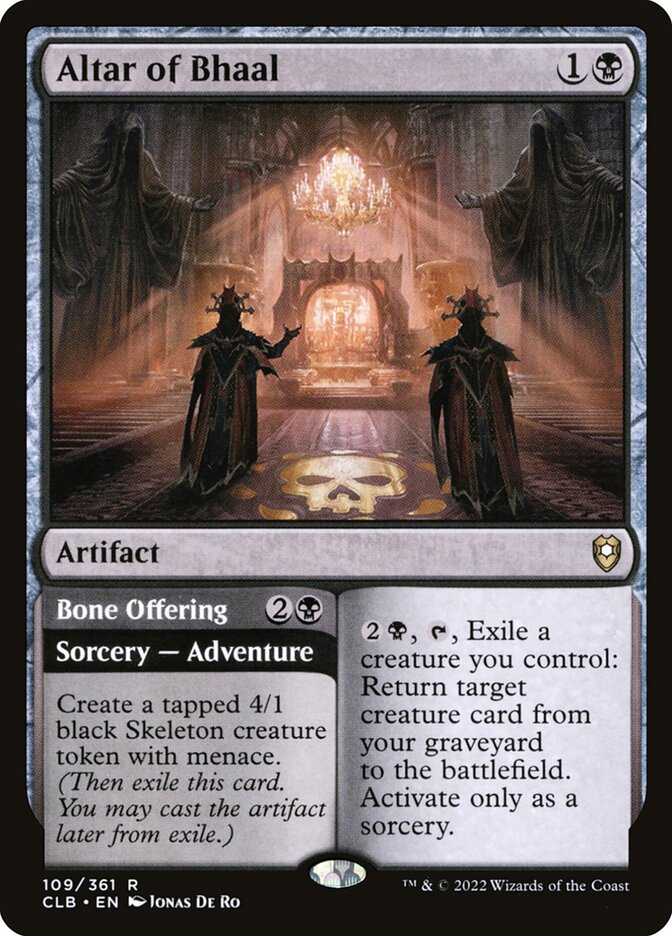 Altar of Bhaal // Bone Offering 109/361 (Commander Legends: Battle for Baldur's Gate)  | Good Games Cannington