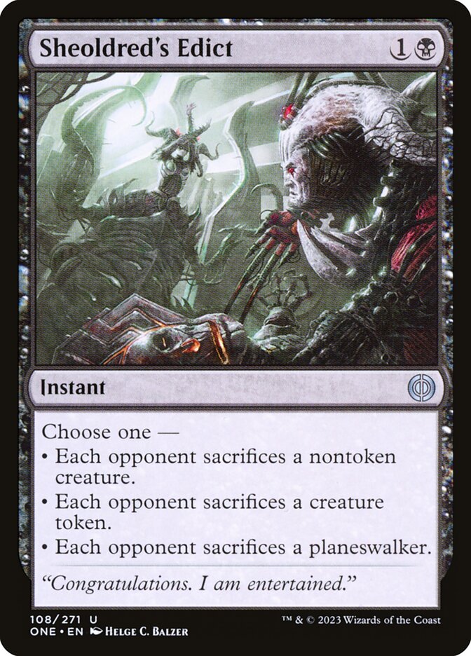 Sheoldred's Edict 108/271 (Phyrexia: All Will Be One)  | Good Games Cannington