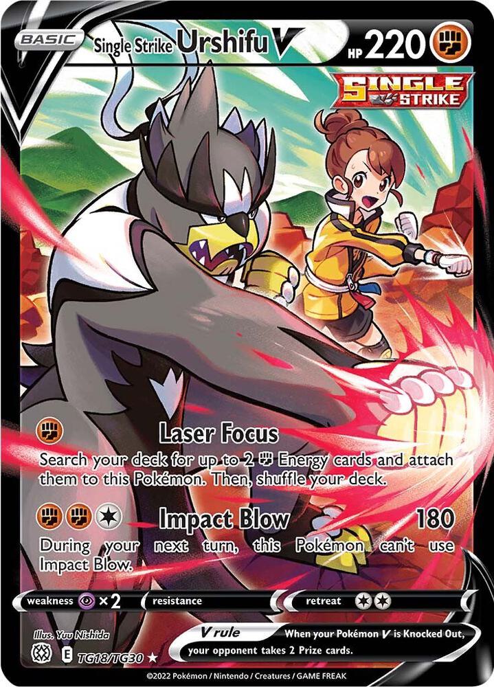 Single Strike Urshifu V TG18/TG30 (SWSH09: Brilliant Stars Trainer Gallery)  - Holofoil | Good Games Cannington
