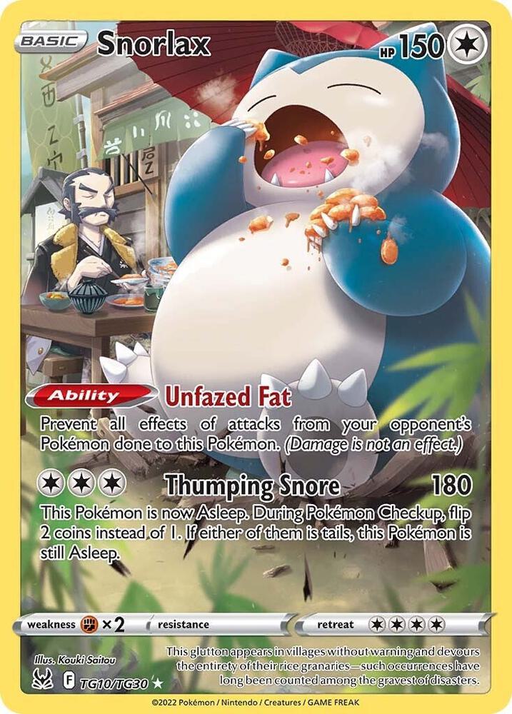 Snorlax TG10/TG30 (SWSH11: Lost Origin Trainer Gallery)  - Holofoil | Good Games Cannington
