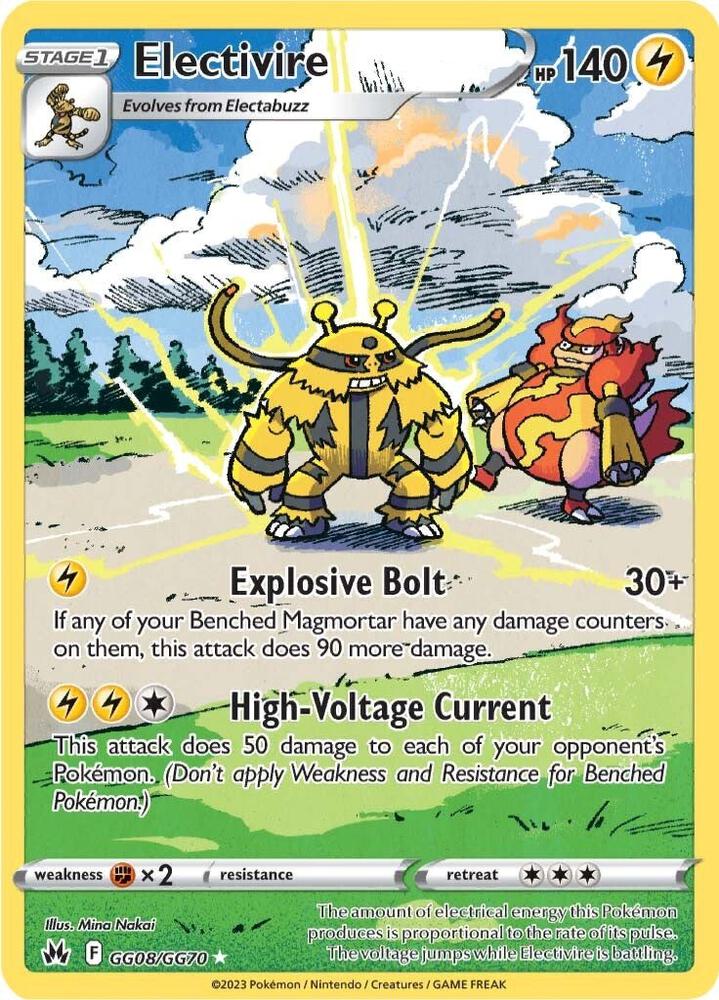 Electivire GG08/GG70 (SWSH: Crown Zenith: Galarian Gallery)  - Holofoil | Good Games Cannington