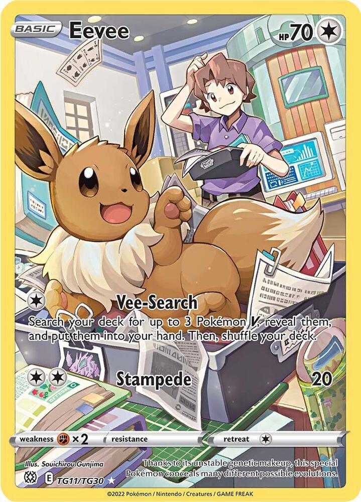 Eevee TG11/TG30 (SWSH09: Brilliant Stars Trainer Gallery)  - Holofoil | Good Games Cannington