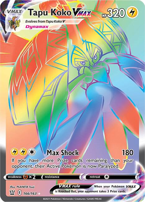 Tapu Koko VMAX Secret (SWSH05: Battle Styles)  - Holofoil | Good Games Cannington