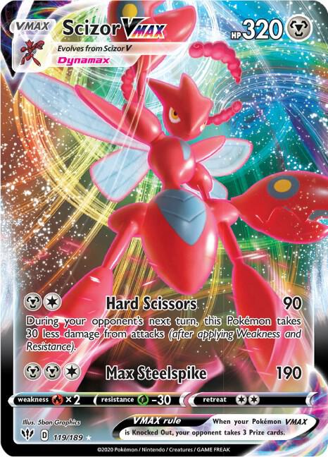 Scizor VMAX 119/189 (SWSH03: Darkness Ablaze)  - Holofoil | Good Games Cannington
