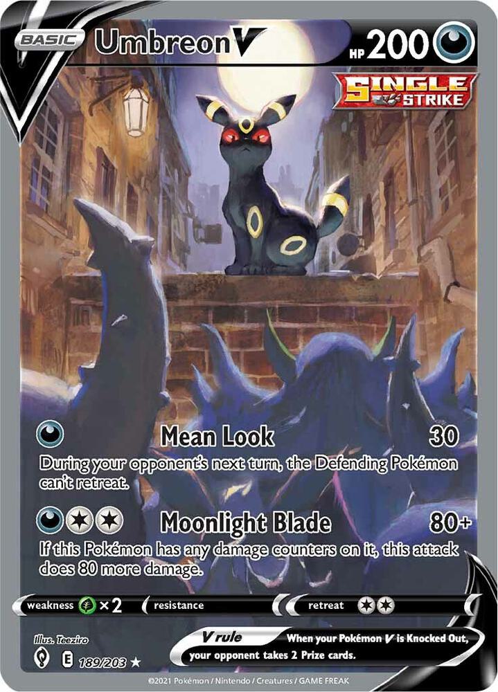 Umbreon V 189/203 (SWSH07: Evolving Skies)  - Holofoil | Good Games Cannington