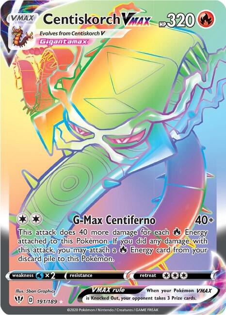 Centiskorch VMAX Secret 191/189 (SWSH03: Darkness Ablaze)  - Holofoil | Good Games Cannington