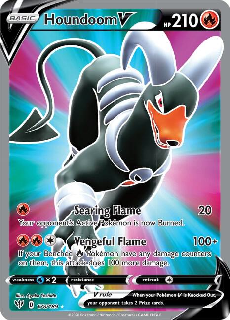 Houndoom V Full Art (SWSH03: Darkness Ablaze)  - Holofoil | Good Games Cannington