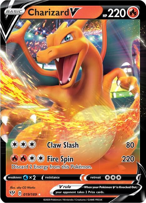 Charizard V 019/189 (SWSH03: Darkness Ablaze)  - Holofoil | Good Games Cannington
