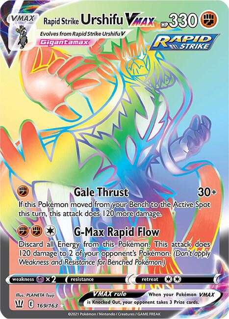 Rapid Strike Urshifu VMAX Secret 169/163 (SWSH05: Battle Styles)  - Holofoil | Good Games Cannington