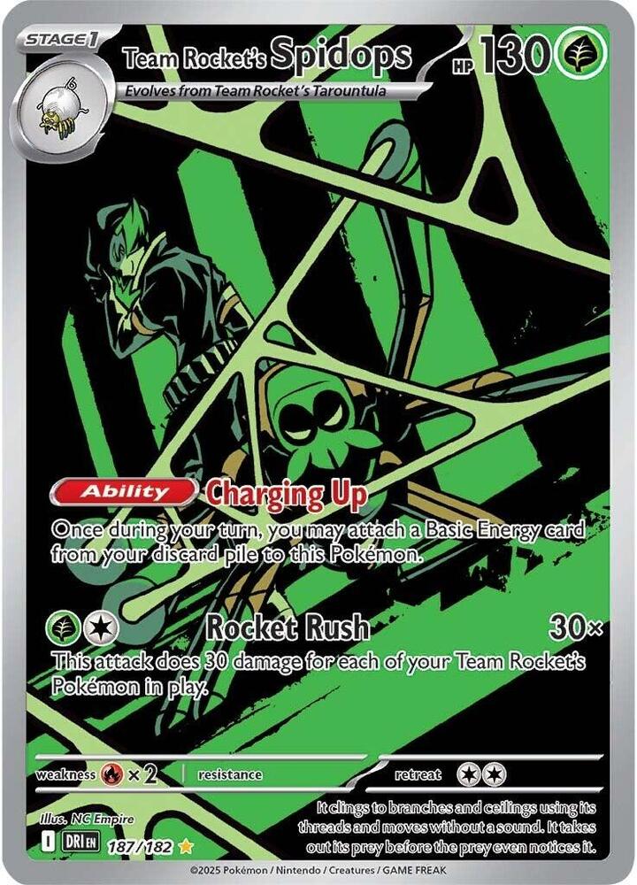 Team Rocket's Spidops 187/182 (SV10: Destined Rivals)  - Holofoil | Good Games Cannington