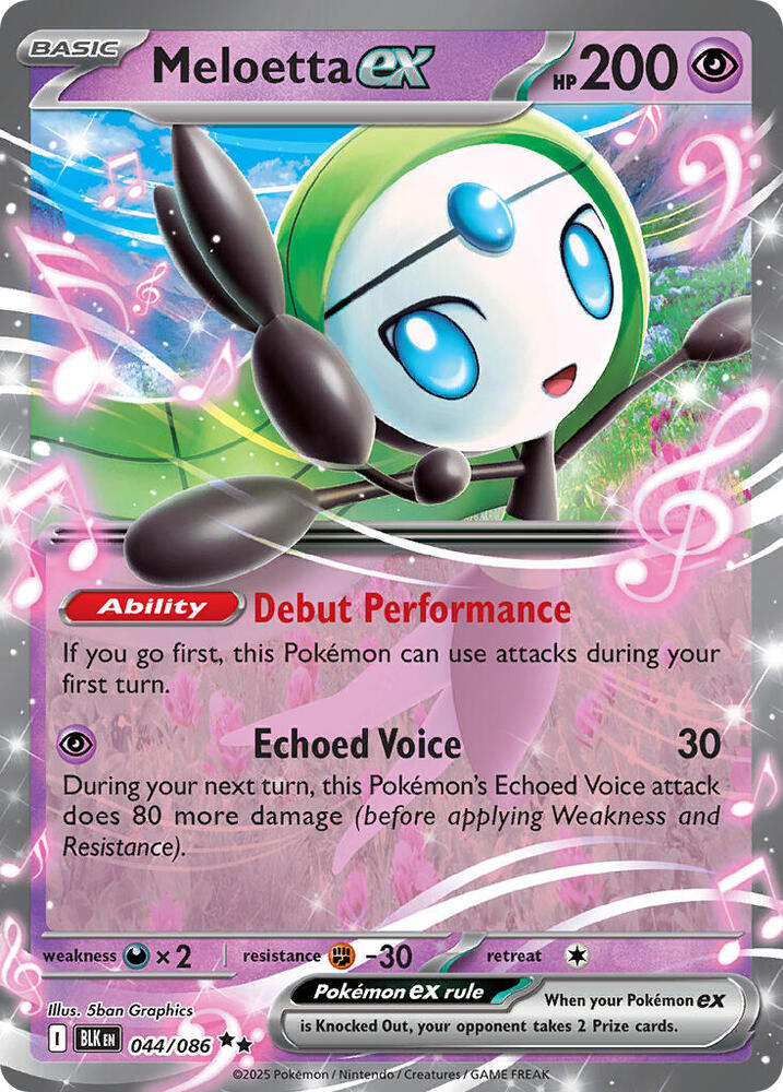 Meloetta ex 044/086 (SV: Black Bolt)  - Holofoil | Good Games Cannington