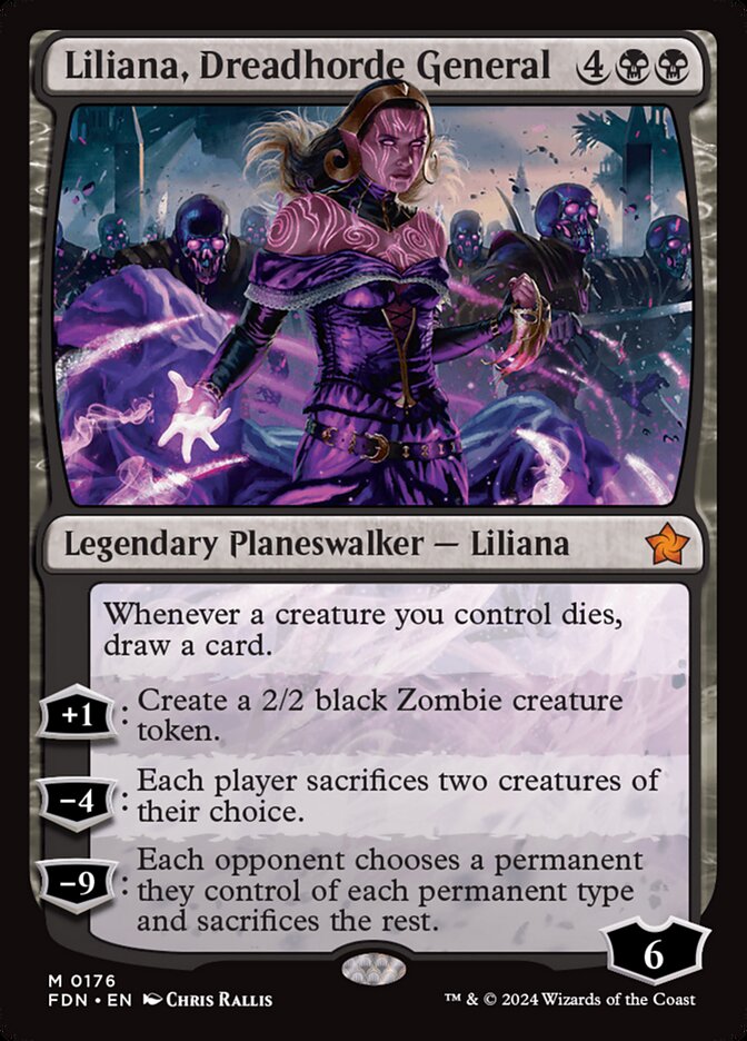 Liliana, Dreadhorde General 176 (Foundations)  - Foil | Good Games Cannington