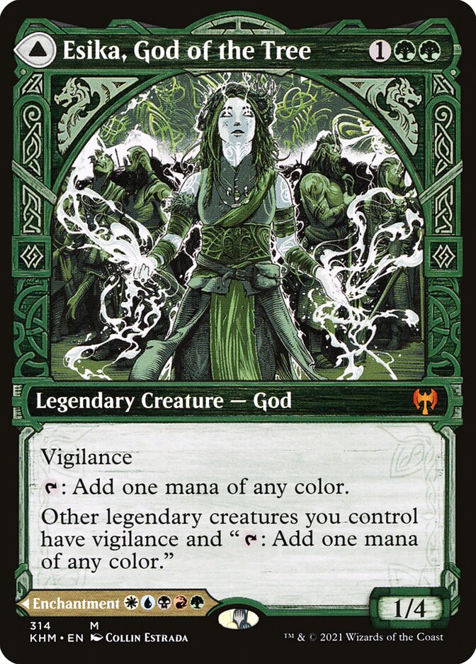 Esika, God of the Tree // The Prismatic Bridge 314/285 (Kaldheim)  - Showcase | Good Games Cannington