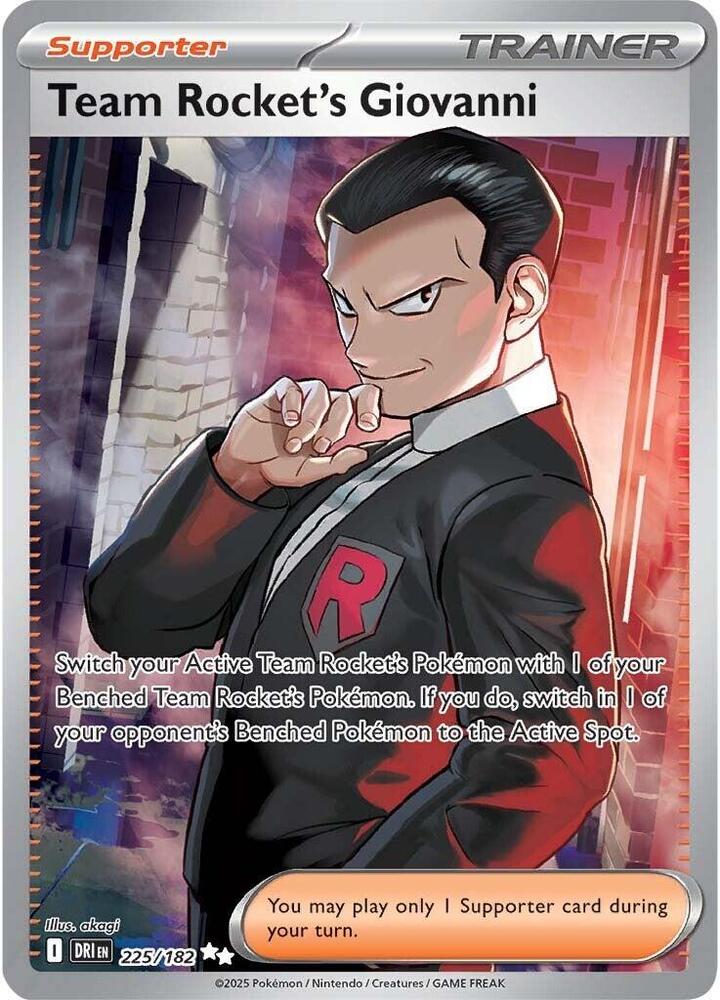 Team Rocket's Giovanni 225/182 (SV10: Destined Rivals)  - Holofoil | Good Games Cannington