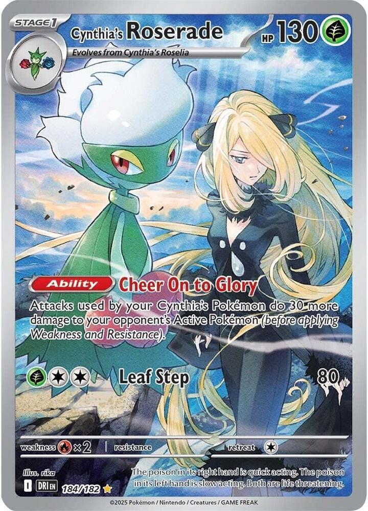 Cynthia's Roserade 184/182 (SV10: Destined Rivals)  - Holofoil | Good Games Cannington