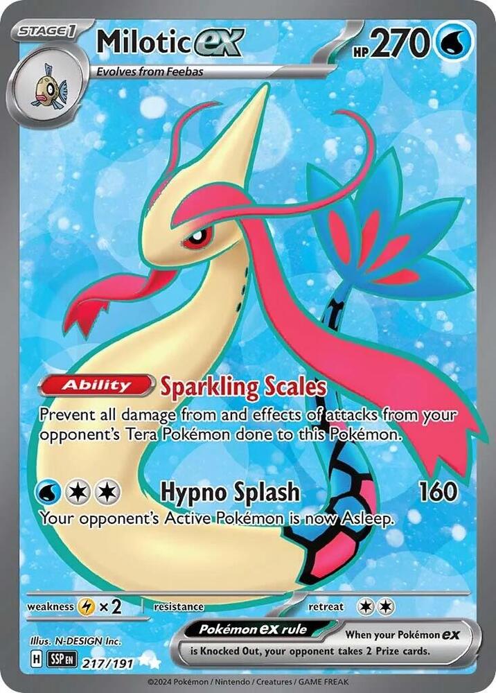 Milotic ex 217/191 (SV08: Surging Sparks)  - Holofoil | Good Games Cannington