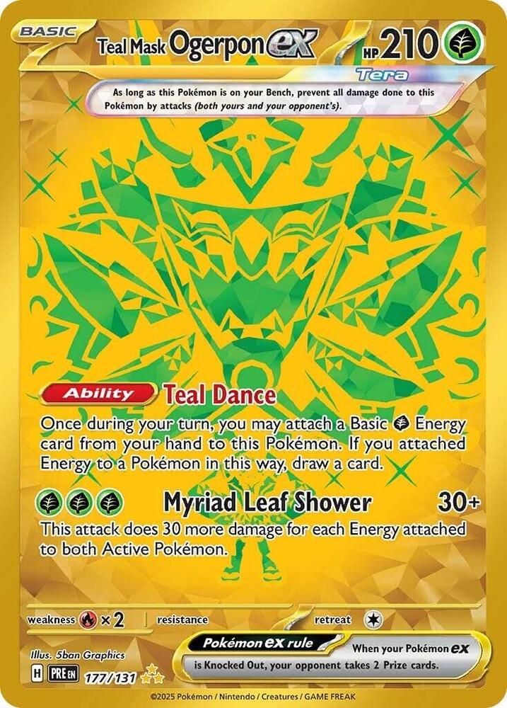 Teal Mask Ogerpon ex 177/131 (SV: Prismatic Evolutions)  - Holofoil | Good Games Cannington