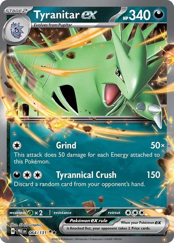 Tyranitar ex 064/131 (SV: Prismatic Evolutions)  - Holofoil | Good Games Cannington