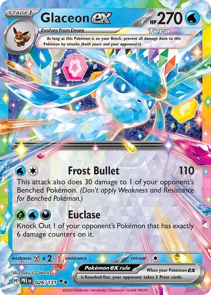Glaceon ex 026 131 026/131 (SV: Prismatic Evolutions)  - Holofoil | Good Games Cannington