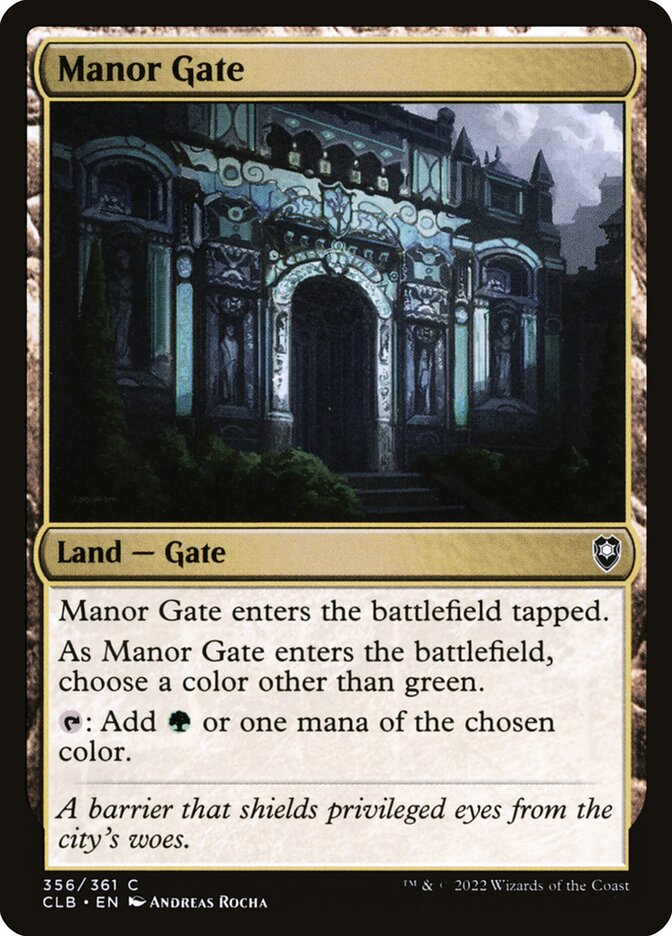 Manor Gate 356 (Commander Legends: Battle for Baldur's Gate)  - Foil | Good Games Cannington