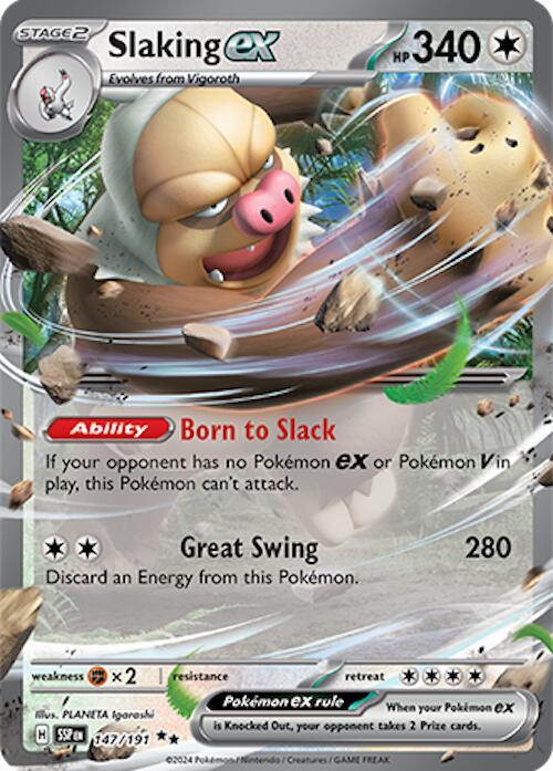 Slaking ex 147/191 (SV08: Surging Sparks)  - Holofoil | Good Games Cannington