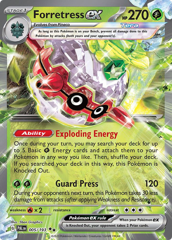 Forretress ex 005/193 (SV02: Paldea Evolved)  - Holofoil | Good Games Cannington