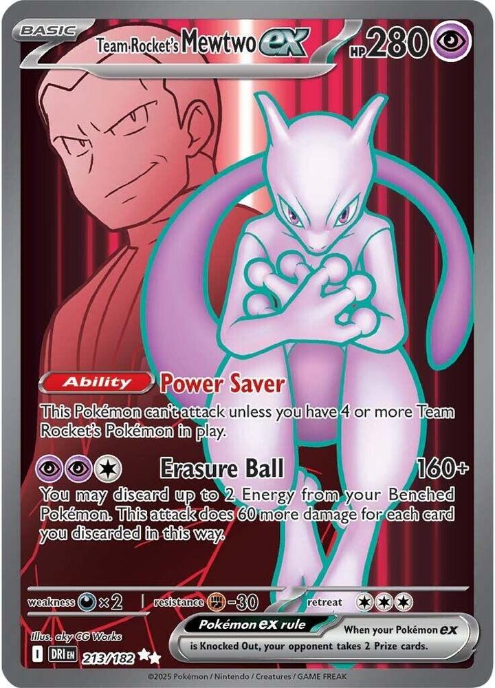 Team Rocket's Mewtwo ex 213/182 (SV10: Destined Rivals)  - Holofoil | Good Games Cannington
