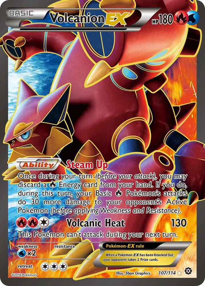 Volcanion EX 107/114 (XY - Steam Siege)  - Holofoil | Good Games Cannington
