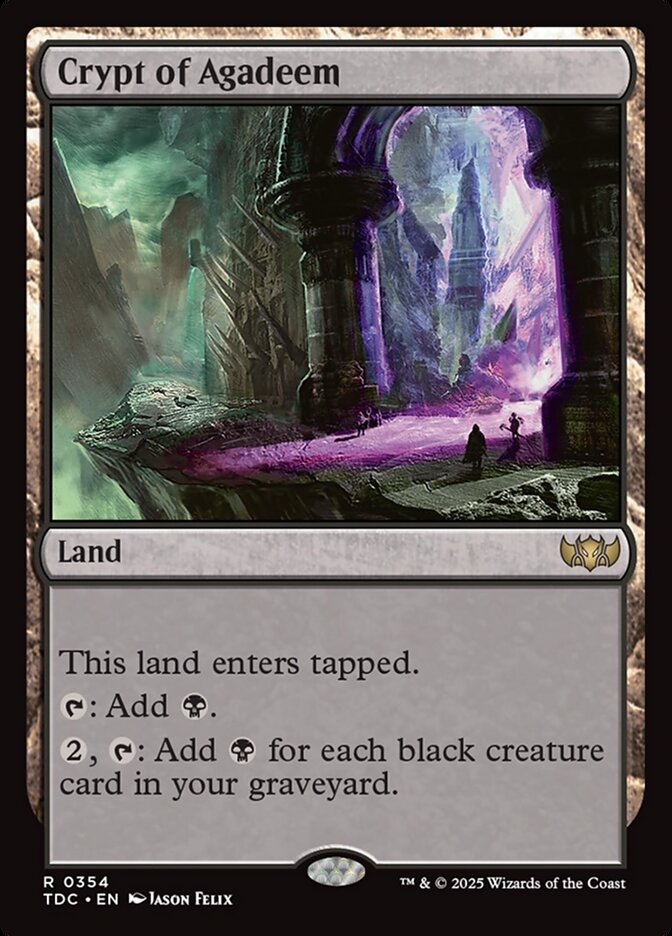 Crypt of Agadeem 354 (Commander: Tarkir: Dragonstorm)  | Good Games Cannington